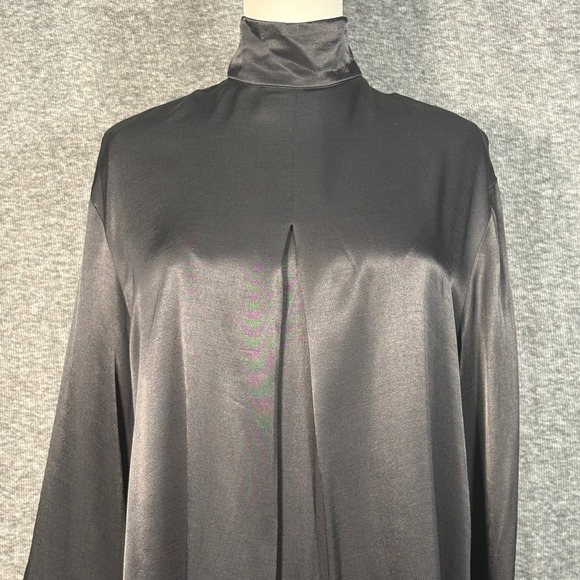 Sleeper Black Party Shirt Dress Long Sleeve Detachable Cuffs Small - Picture 3 of 14